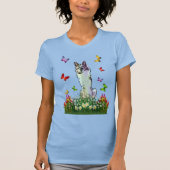 Silken Windhound Flower Patch T-Shirt (Vorderseite)