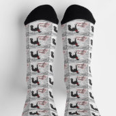 Silken Windhound Frohe Weihnachten Socken (Oben)