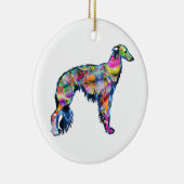 Silken Windhound Keramik Ornament (Rechts)