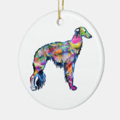 Silken Windhound Keramik Ornament (Links)