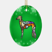 Silken Windhound Keramik Ornament (Rechts)