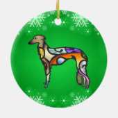 Silken Windhound Keramik Ornament (Hinten)