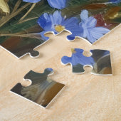 Silken Windhound Kornblumen-Wiesen-Kunst Puzzle (Seite)