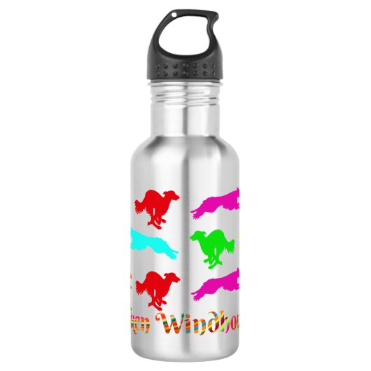 Silken Windhound Laufen  Edelstahlflasche (Vorderseite)