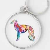 Silken Windhound Marbled Schlüsselanhänger (Vorne)