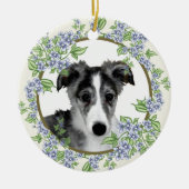 Silken Windhound Puppy Keramik Ornament (Vorne)