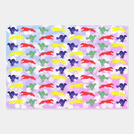 Silken Windhound Running Geschenkpapier Set (Vorderseite 3)