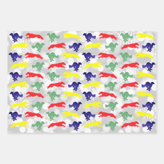Silken Windhound Running Geschenkpapier Set (Vorderseite)