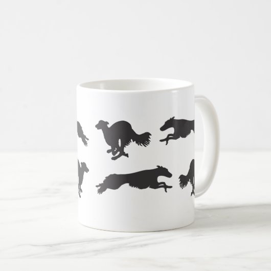 Silken Windhound Running Kaffeetasse (VorderseiteRechts)