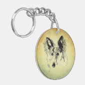 Silken Windhound Schlüsselanhänger (Vorderseite links)