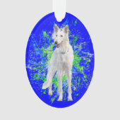 Silken Windhound Spritzer Ornament (Vorderseite)