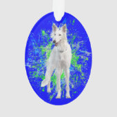 Silken Windhound Spritzer Ornament (Rückseite)