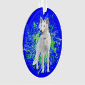 Silken Windhound Spritzer Ornament (Vorderseite)
