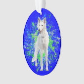 Silken Windhound Spritzer Ornament (Vorderseite)