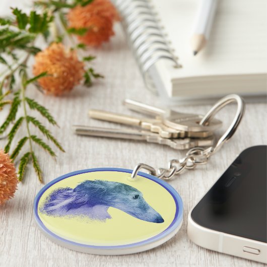 Silken Windhound Star Schlüsselanhänger (Vorderseite rechts)