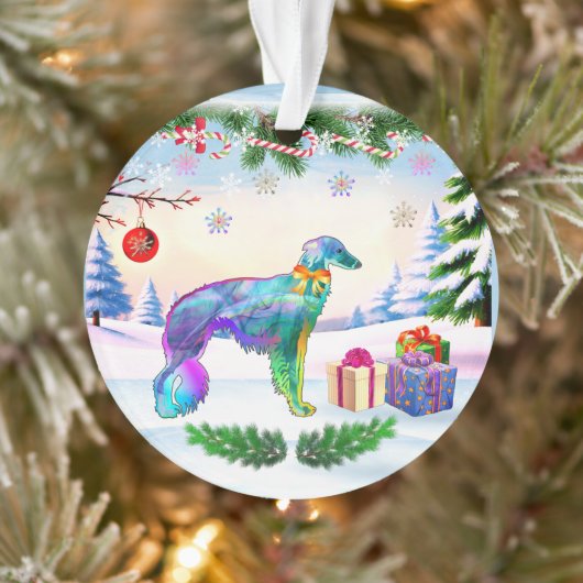 Silken Windhound Weihnachten Ornament (Baum)