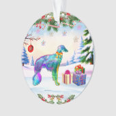 Silken Windhound Weihnachten Ornament (Vorderseite)