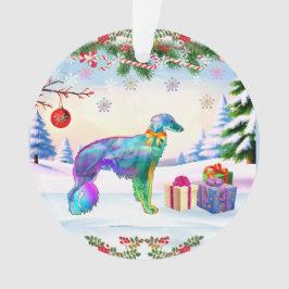 Silken Windhound Weihnachten Ornament