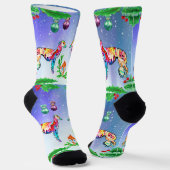 Silken Windhound Weihnachten Socken (Gewinkelt)