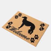 Silken Windhound - Willkommen Fußmatte (Schrägansicht)
