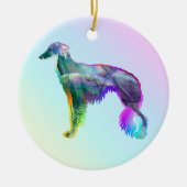 Silken Windhound - Wispy Keramik Ornament (Vorne)