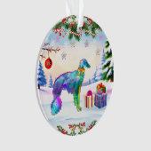 Silken Windhound X-mas Ornament (Vorderseite)