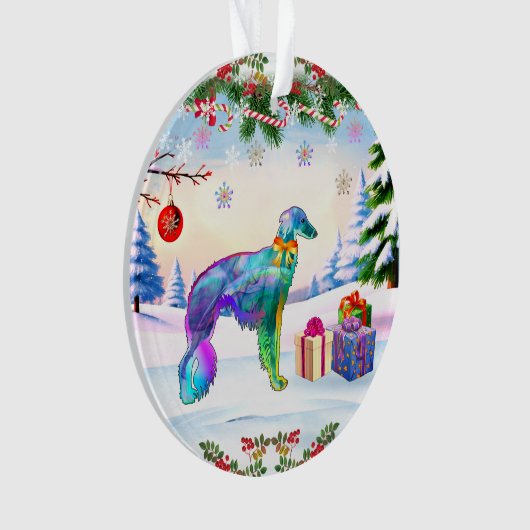 Silken Windhound X-mas Ornament (Vorderseite)