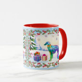 Silken Windhound X-mas Tasse (VorderseiteRechts)