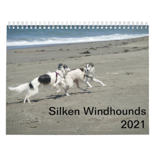 Silken Windhounds 2021 - Spaß am Strand Kalender (Titelbild)