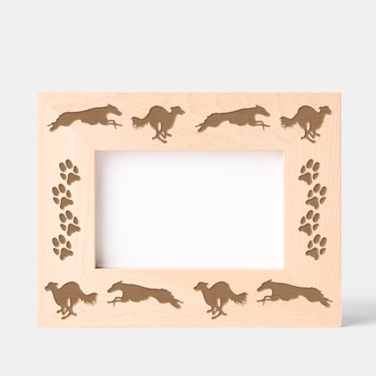 Silken Windhounds laufen Geätzte Rahmen (Vorderseite)