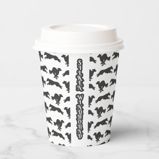 Silken Windhounds laufen Pappbecher (Links)