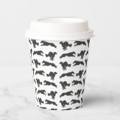 Silken Windhounds laufen Pappbecher (Vorderseite)