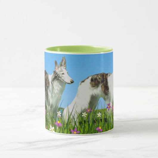Silken Windhounds Tasse (Zentrum)