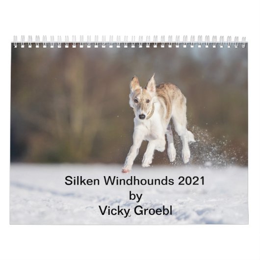 Silken Windhounds von Vicky Groebl Puppies 1-2 Kalender (Titelbild)
