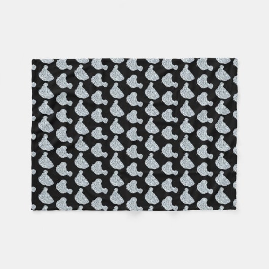 Silkie Bantam Bling Fleecedecke (Vorderseite (Horizontal))