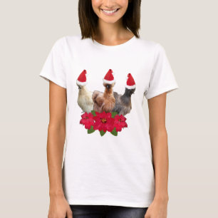 Silkie Bantam Chicken Weihnachts-Weihnachtsmannmü T-Shirt