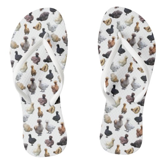 Silkie Bantam Chickens Badesandalen (Fußbett)