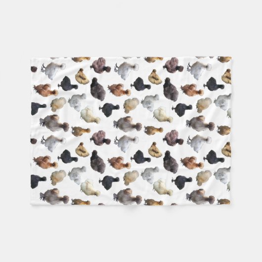 Silkie Bantam Chickens Fleecedecke (Vorderseite (Horizontal))