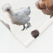 Silkie Bantam Chickens Fleecedecke (Ecke)