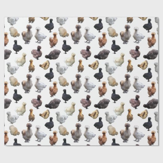 Silkie Bantam Chickens Geschenkpapier (Flach)