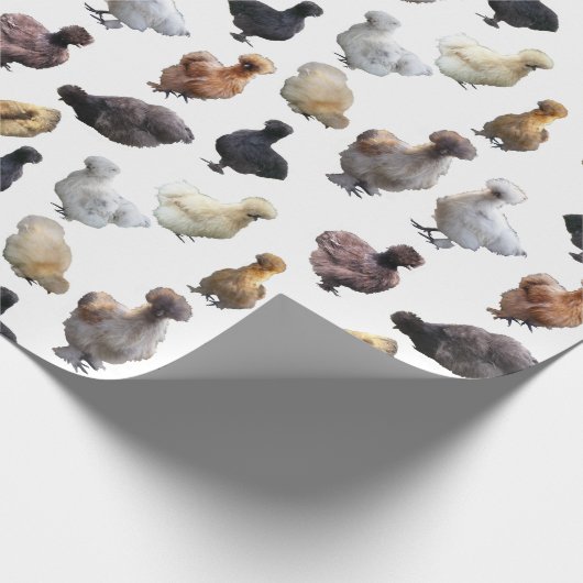 Silkie Bantam Chickens Geschenkpapier (Ecke)