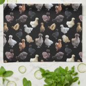 Silkie Bantam Chickens Geschirrtuch (Gefaltet)