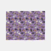 Silkie Bantam Chickens Imitate Glitzer Lila Fleecedecke (Vorderseite (Horizontal))