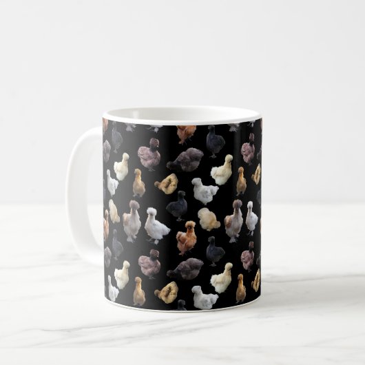 Silkie Bantam Chickens Kaffeetasse (Vorderseite Links)