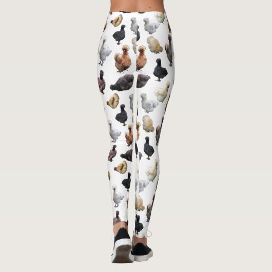 Silkie Bantam Chickens Leggings (Rückseite)