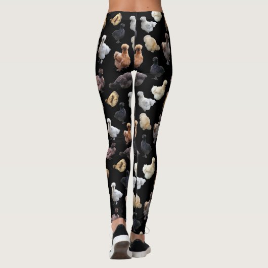 Silkie Bantam Chickens Leggings (Rückseite)