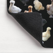 Silkie Bantam Chickens Mousepad (Ecke)