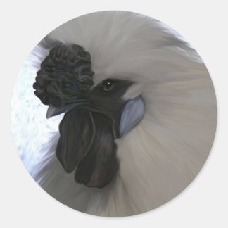 Silkie Bantam Runder Aufkleber