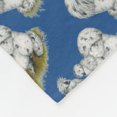 Silkie Bantam Splash Chickens Fleecedecke (Ecke)