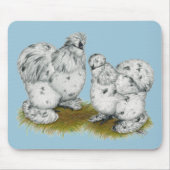 Silkie Bantam Splash Chickens Mousepad (Vorne)